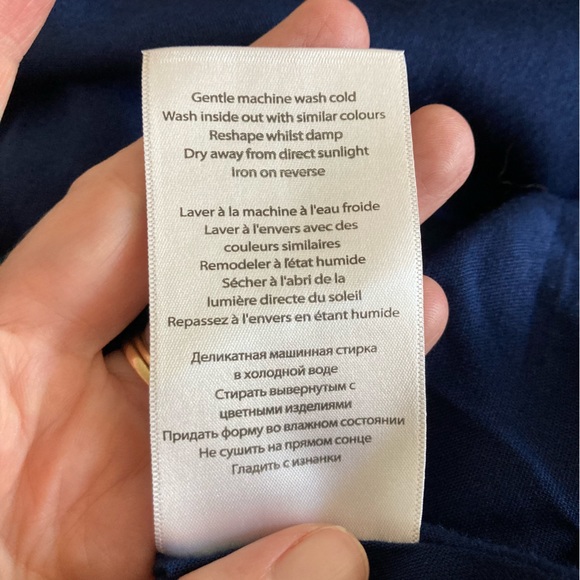 Emily and Fin Flora Freesia Retro 40’s Dress Sz UK 8 US 4 XS Navy Floral - Picture 4 of 14